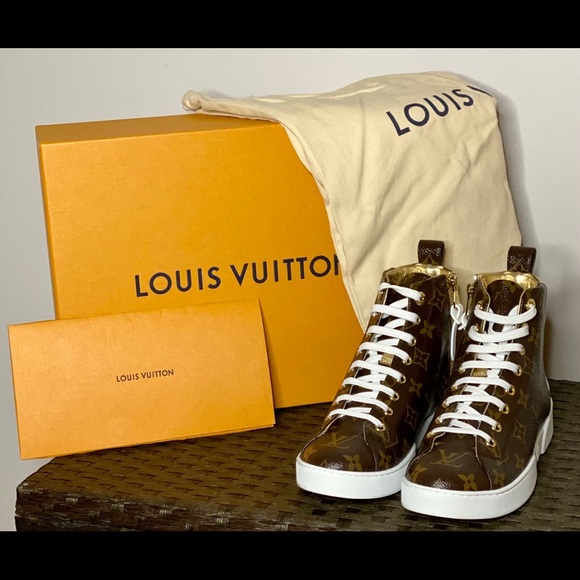 Louis Vuitton Monogram Stellar Sneaker 36 Gold - Picture 1 of 3